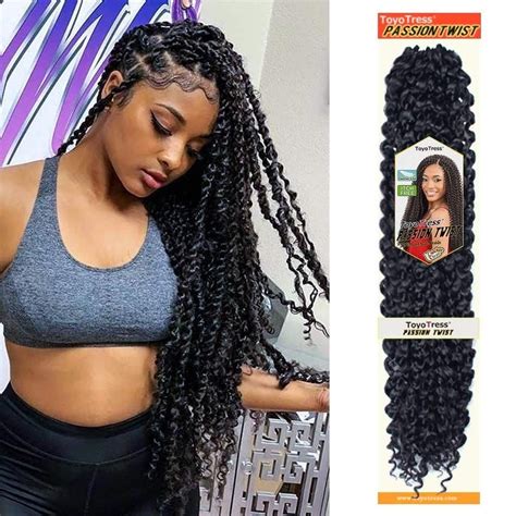 6pcs Passion Twist Braiding Hair Extensions Synthetic Water Wave