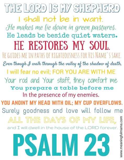 Psalm 23 Printable