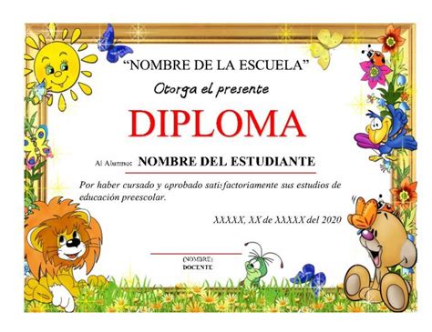 Diplomas De Fin De Curso Listos Para Editar Plantillas De Diplomas