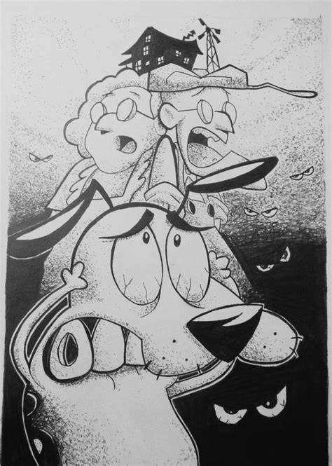 Pencil Courage The Cowardly Dog Drawings Please Check Out My Other