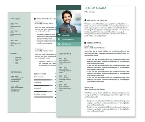 Template Management Een Modern Cv Sjabloon Cvhelpdesknl