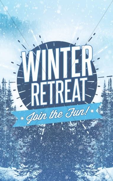 Winter Retreat Snowy Church Bulletin Clover Media