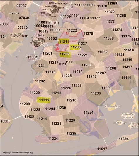 Brooklyn Zip Code Map Map Of Brooklyn By Zip Code Pdf