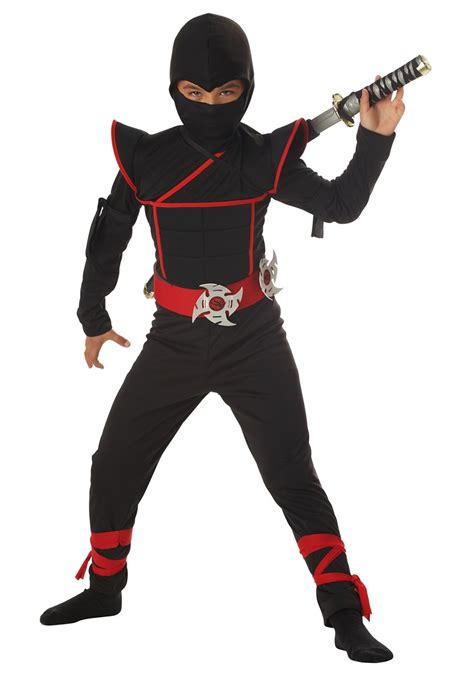 Kids Ninja Fighter Costume Boys Ninja Halloween Costumes