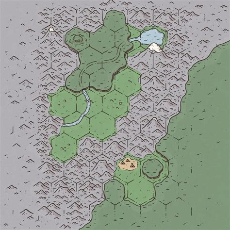 Kels Reach Mountain Range Hex Crawl Map Battlemaps