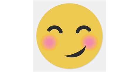 you got me blushing emoji classic round sticker nz