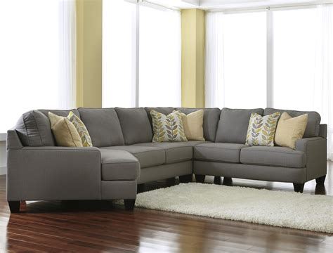 Chamberly Alloy 4 Piece Sectional Sofa With Left Cuddler By Signature
