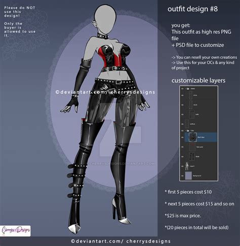 Customizable Outfit Design 8 By Cherrysdesigns On Deviantart