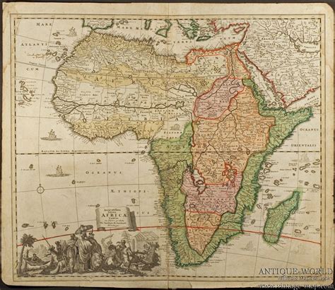 Africa 1700 Geography Map Africa Map Ancient Maps