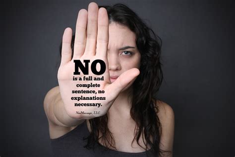 Saying No Is A Complete Sentence Niamassage