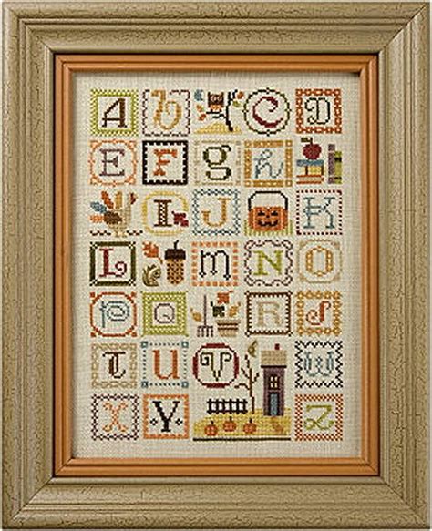 Fancy cross stitch alphabet patterns autumn. Lizzie Kate Autumn Alphabet 149 Counted Cross Stitch ...