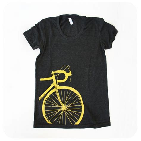 Road Bike T Shirt Womens Fitted Tee Charcoal Black Bicycle Screen
