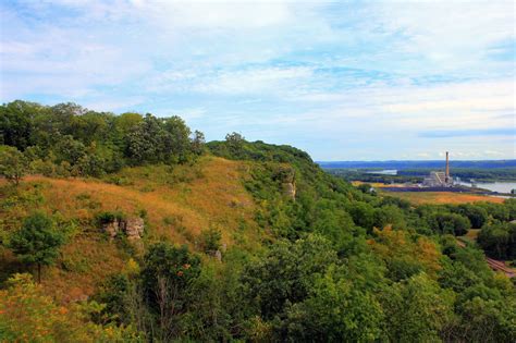 Bluff and river view at Nelson Dewey State Park, Wisconsin image - Free