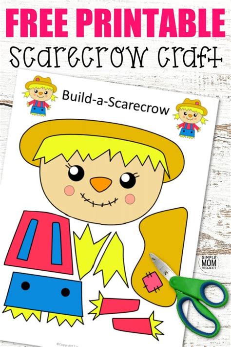 Scarecrow Printable Craft Cut Out Your Pieces And Continue With The Tutorial