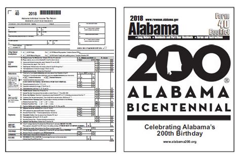 Alabama Tax Forms 2019 Printable Alabama State Form 40 40a And
