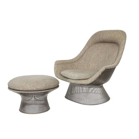 They're durable and fold down when not in use. Warren Platner Lounge Chair and Ottoman at 1stdibs