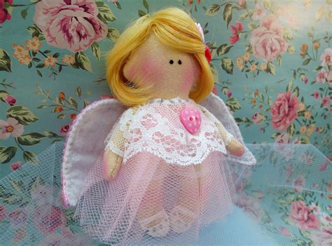 Rag Doll Fabric Doll Toy Rag Doll Angel 5 Inches Etsy