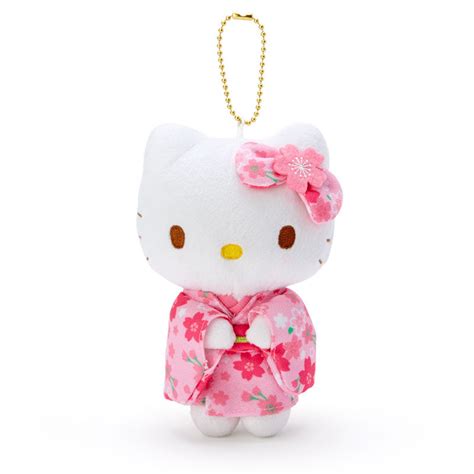 Plush Keychain Hello Kitty Sakura Kimono Ver Meccha Japan