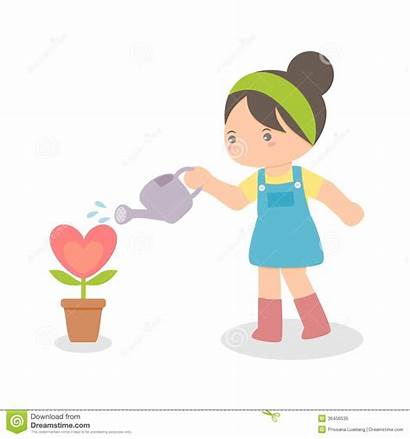 Clipart Watering Plant Planting Water Heart Plants