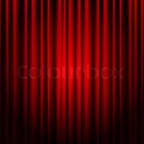 Closed Red Theater Curtain Background Stock Vector Colourbox
