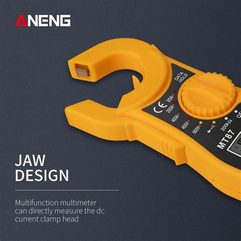 Aneng Digital Multimeter Voltage Tester Clamp Mt87 Yellow
