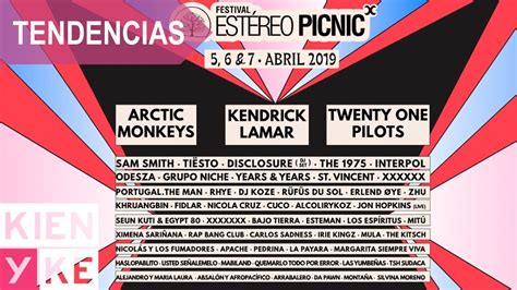 Estos Son Los Artistas Que Se Presentarán En El Estéreo Picnic 2019 Youtube