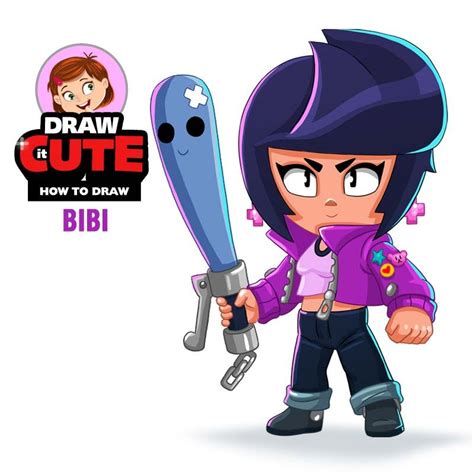 Bibi is an epic brawler who attacks with a baseball bat, hitting enemies in a close range arc. Brawl Stars Characters Drawing Bibi - Kak