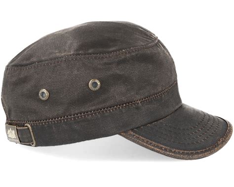 Army Copes Dark Brown Adjustable Stetson Caps