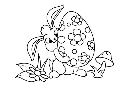 Dibujo De Conejo Y Huevos De Pascua Para Colorear Colorea El Dibujos Porn Sex Picture
