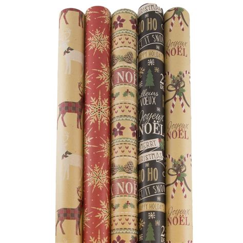 Christmastime Set 3 Rollspack Christmas Foil Wrapping Paper 75 Sq Ft