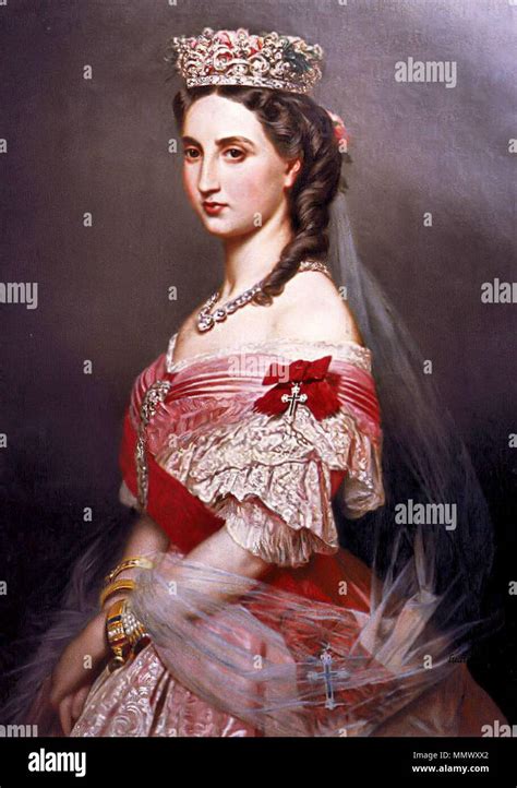 Portrait Of Charlotte Of Belgium 1840 1927 1864 Carlota By