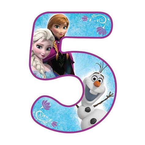 Disney Frozen Number 5 Edible Image