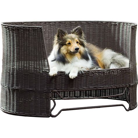 The Refined Canines Wicker Dog Day Bed With Outdoor
