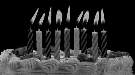 Three tier white birthday cake with pink trim and five candles burning animated gif showing candles on a birthday cake being blown out as someone makes a secret birthday wish. Happy Birthday Candles GIF - HappyBirthday Candles BlackAndWhite - Discover & Share GIFs
