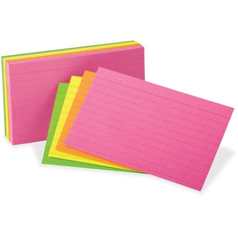The binding, format, and size are defined by an alphanumeric code. Oxford Neon Index Cards, 3 x 5 inches, Ruled, Assorted ...