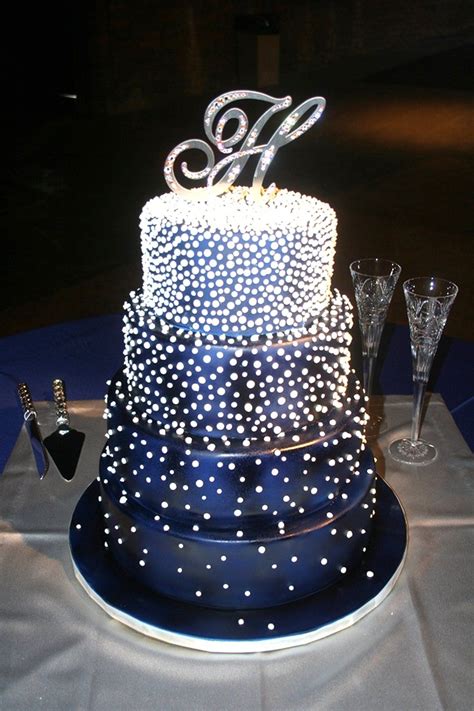 Pin By Nola Macgregor On Baby Its Blue Wedding Cakes Blue Wedding