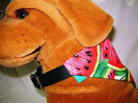 Watermelon Dog Scarf Over The Collar Dog Bandana Etsy