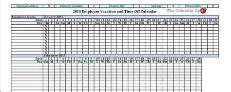 9 Employee Vacation Tracker Templates Excel Templates