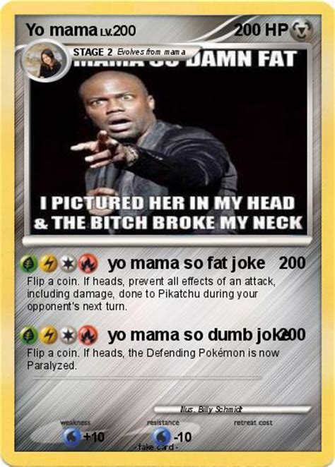 Pokémon Yo Mama 258 258 Yo Mama So Fat Joke My Pokemon Card