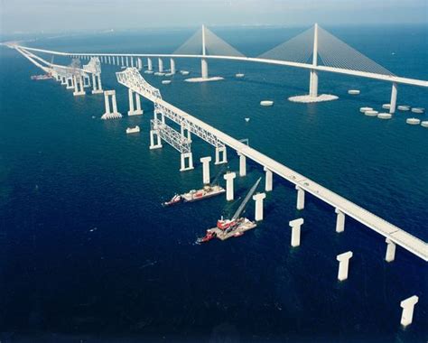 The bridge is a continuation of route 19, connecting terra sayia and st. Sunshine Skyway Bridge Facts for Kids