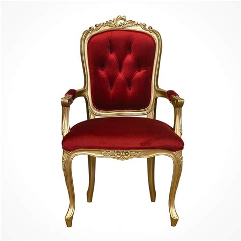 Favorite this post aug 21 coffee table side table living room bedroom furniture house cabin land $1 (saint charles ) pic hide this posting restore restore this posting. Louis Xv Elise Bedroom Chair - Gold frame & Plush Red ...