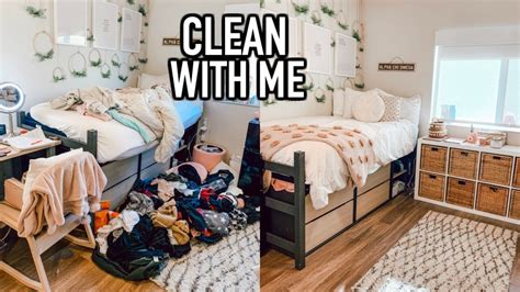 cleaning my dorm clean with me youtube