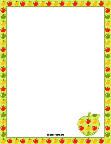 Apple Border Clip Art Page Border And Vector Graphics Clipart Best