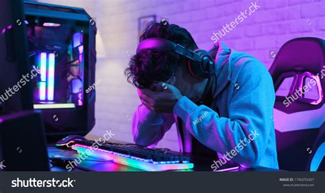 Young Asian Gamer Feel Depressed When Stock Photo 1740255407 Shutterstock