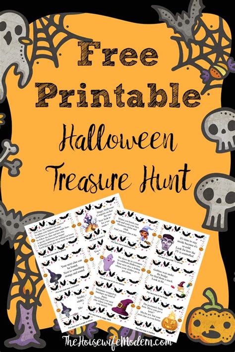 Follow the instructions with details on which clue goes where. Free Printable Halloween Treasure Hunt for Kids: 24 Clues ...
