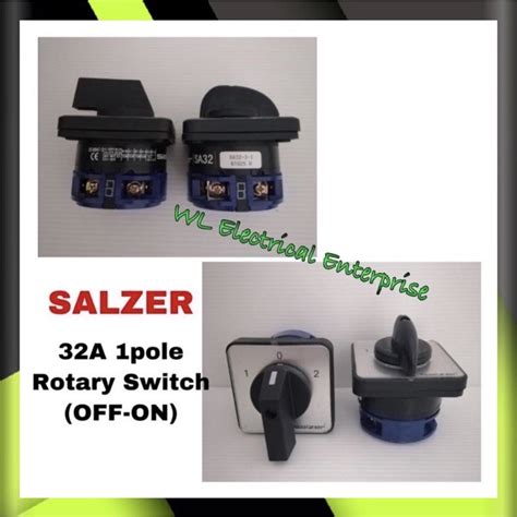 Salzer 32a 1pole Rotary Switch Off On Shopee Malaysia