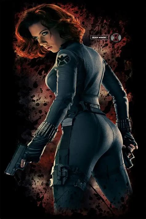 Custom Canvas Decor Sexy Scarlett Johansson Poster Black Widow