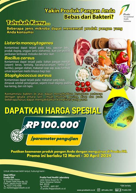 Pastikan Produk Pangan Bebas Dari Bakteri - Prodia OHI