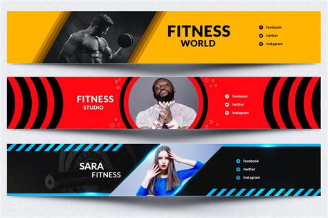 Fitness And Gym Youtube Banner Youtube Banner Design Gym Youtube