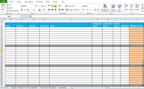 Weekly Project Status Report Template Excel Tmp